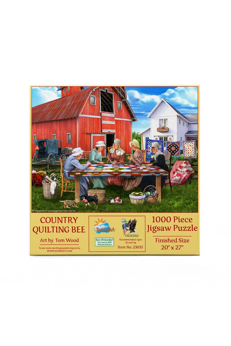 Country Quilting Bee 1000 piece Jigsaw Puzzle for Adults, Alternate, color, Multicolor