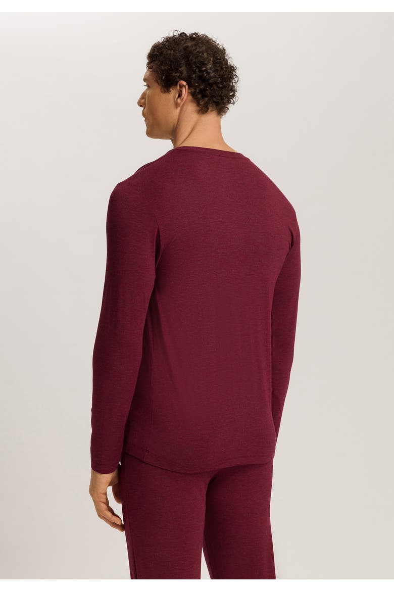 Casuals Long Sleeve V-Neck Top, Alternate, color, Cabernet Melange