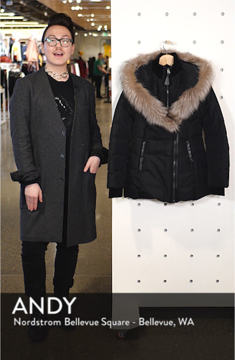 Adali-X Hooded Down Parka with Inset Bib & Genuine Fox Fur Trim, sales video thumbnail