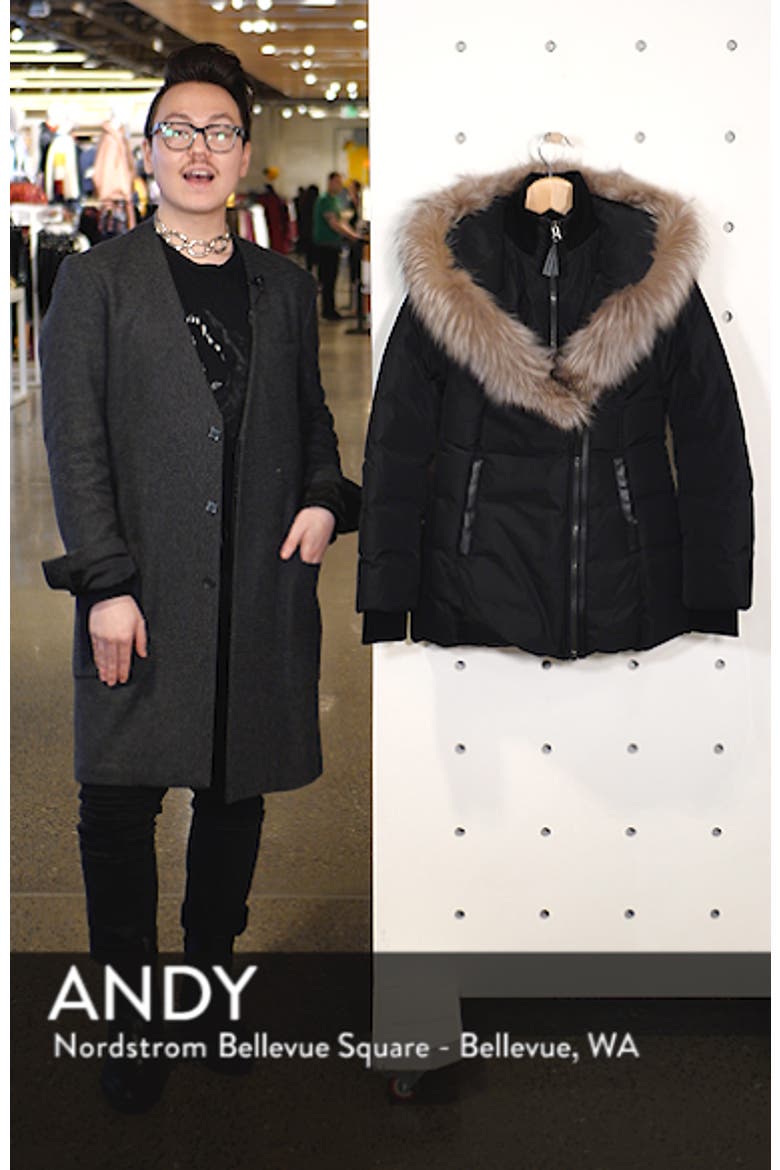 Adali-X Hooded Down Parka with Inset Bib & Genuine Fox Fur Trim video