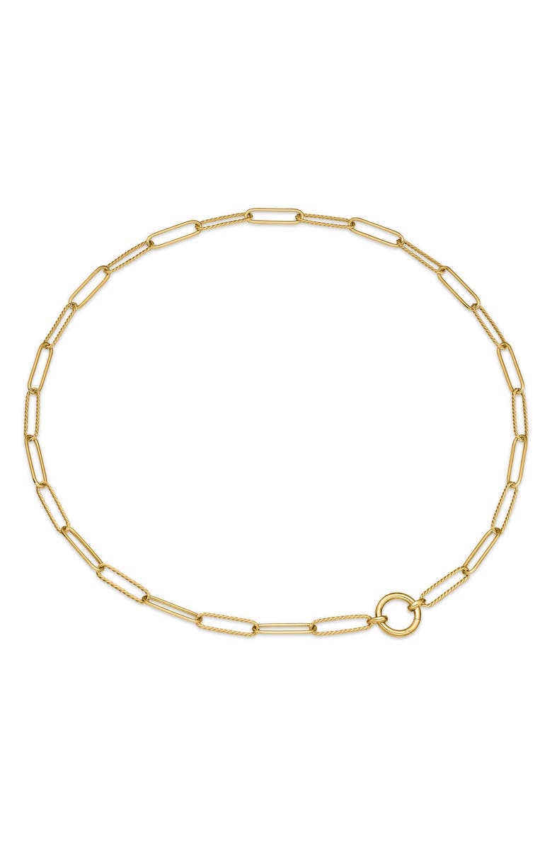 David Yurman DY Madison<sup>®</sup> Elongated Chain Necklace in 18K Yellow Gold, 5mm, Alternate, color, 