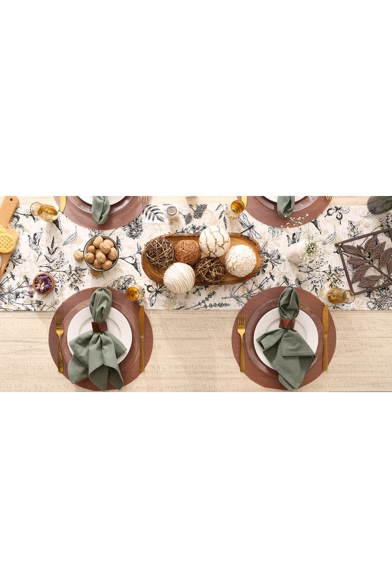 PVC Double frame Round Placemat Set/6, Alternate, color, Cinnamon