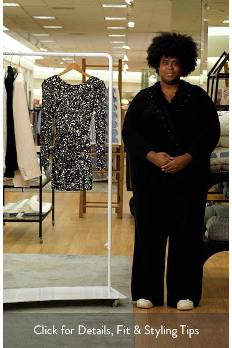 Sylvie Sequin Open Back Long Sleeve Minidress video