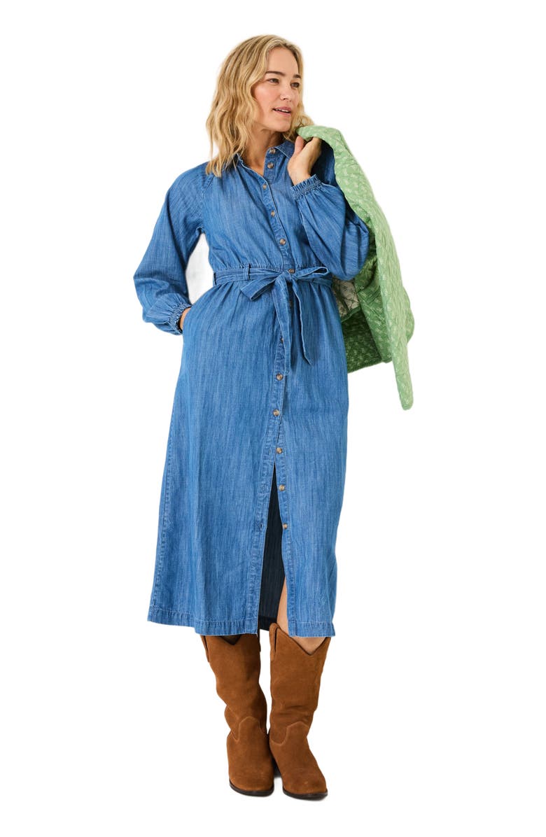 FatFace Abi Denim Midi Dress, Alternate, color, 