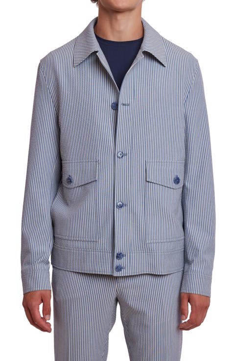 Milo Stripe Seersucker Shirt Jacket