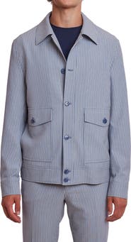 PAISLEY & GRAY Milo Stripe Seersucker Shirt Jacket