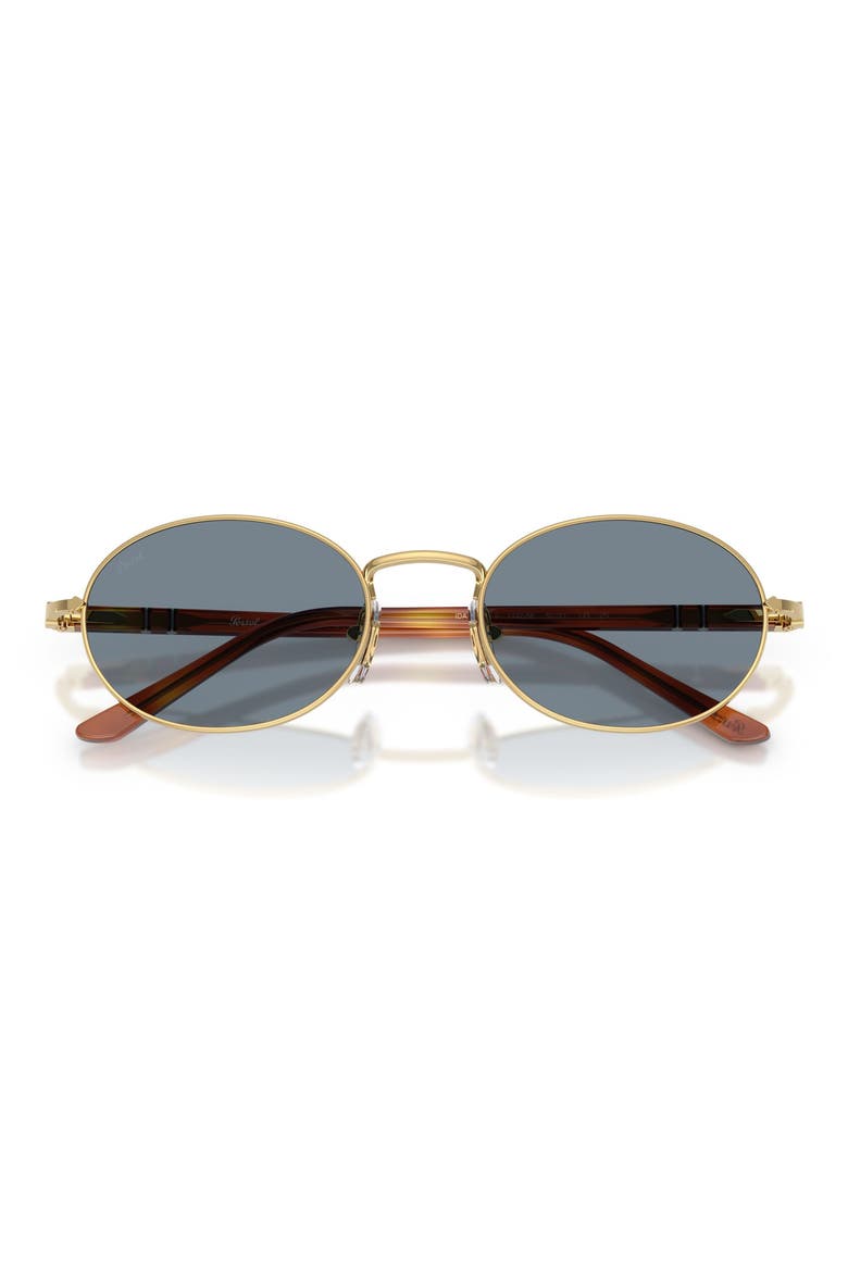 Ida 55mm Oval Sunglasses, Alternate, color, GOLD / LIGHT BLUE