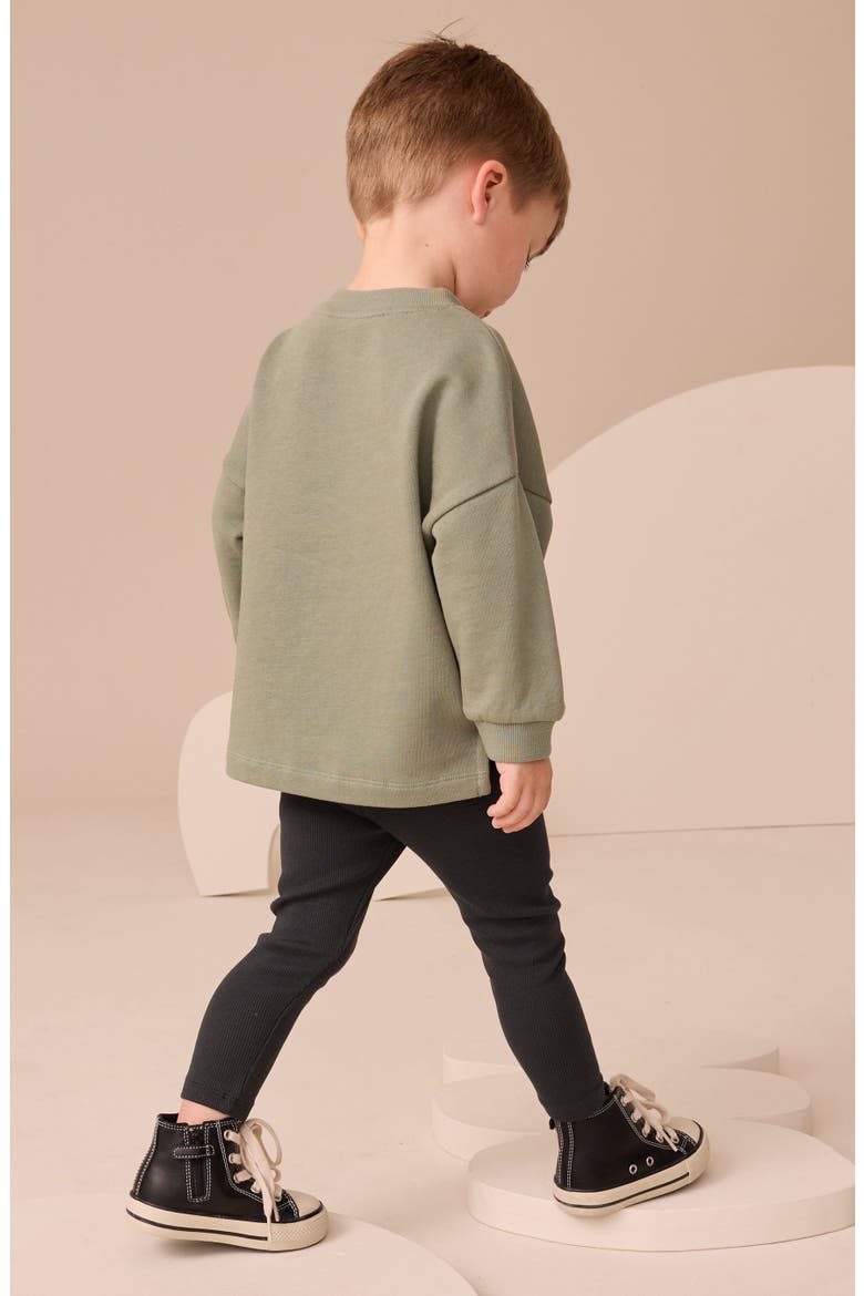 Kids' Long Sleeve Pocket T-Shirt & Leggings Set, Alternate, color, GREEN