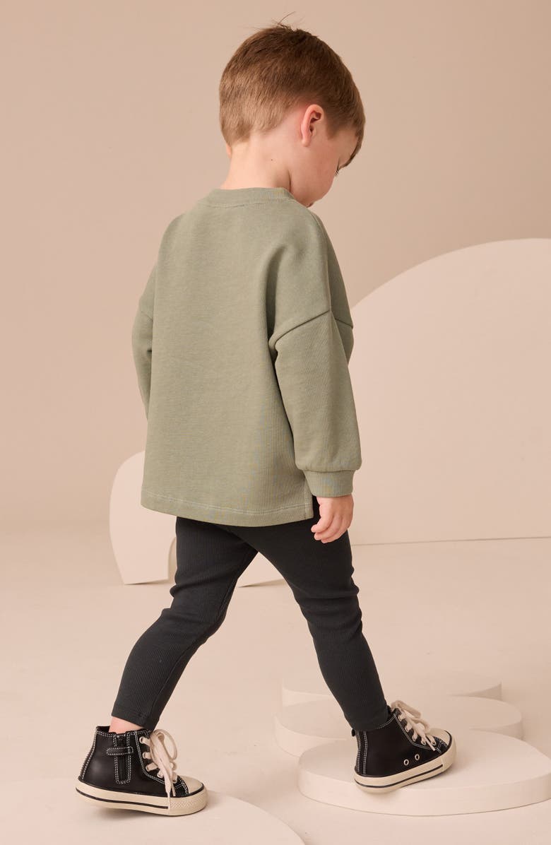 NEXT Kids' Long Sleeve Pocket T-Shirt & Leggings Set, Alternate, color, Green