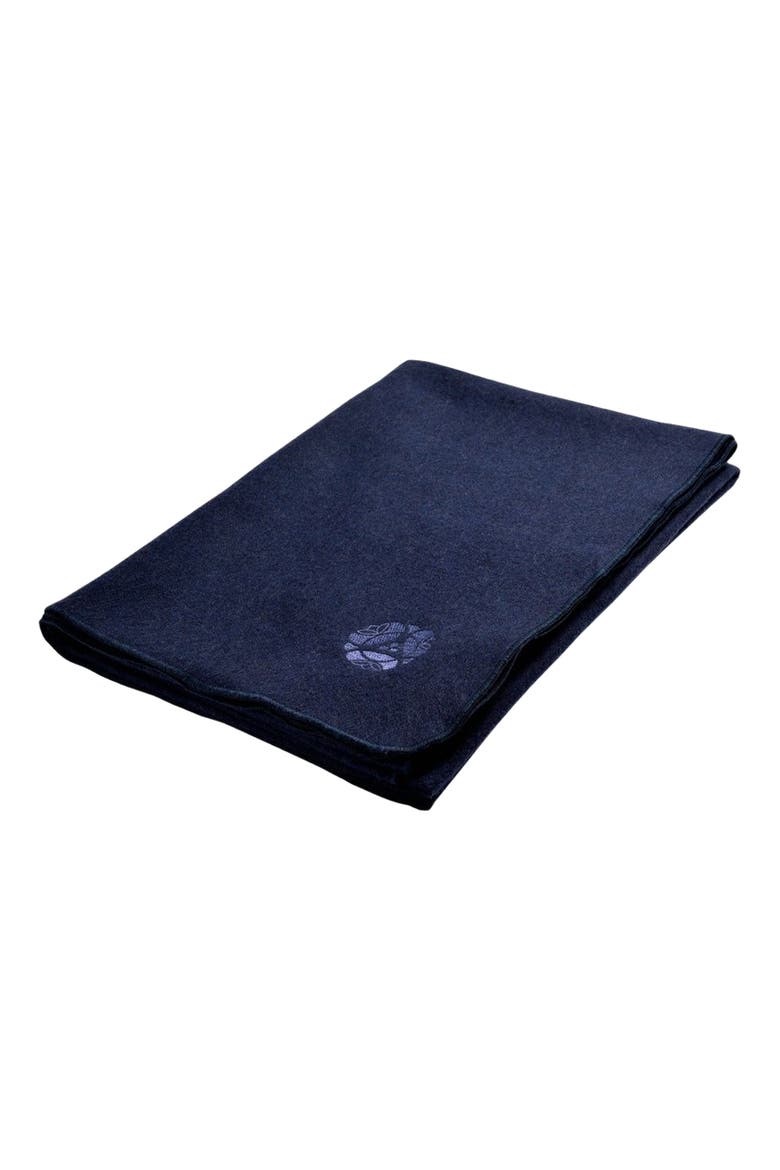 Deluxe Wool Yoga Blanket, Main, color, Navy