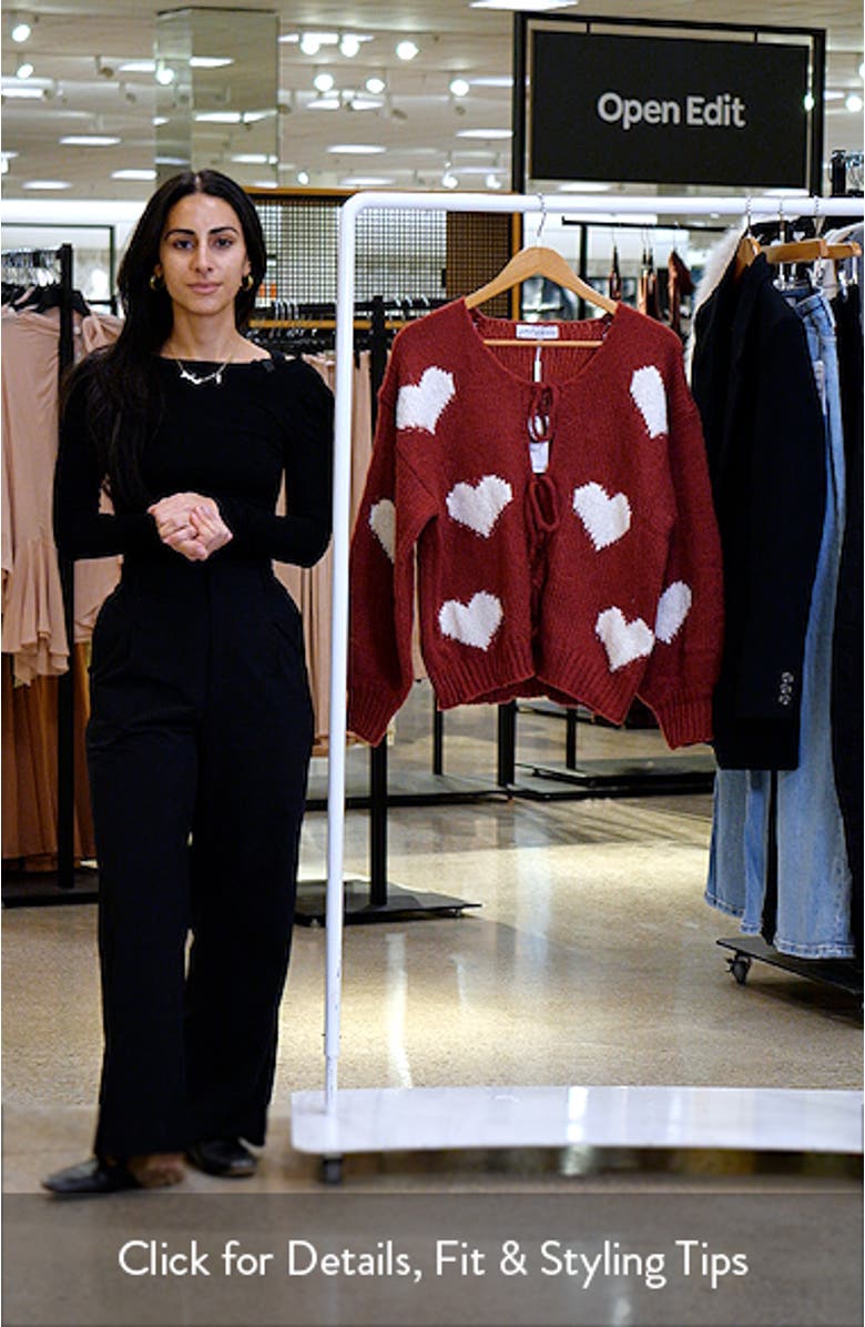 Nadine Hearts Tie Front Cardigan, sales video thumbnail