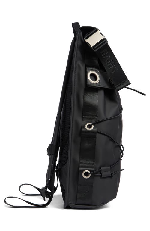 Rains Trail Cord Rolltop Backpack In Black