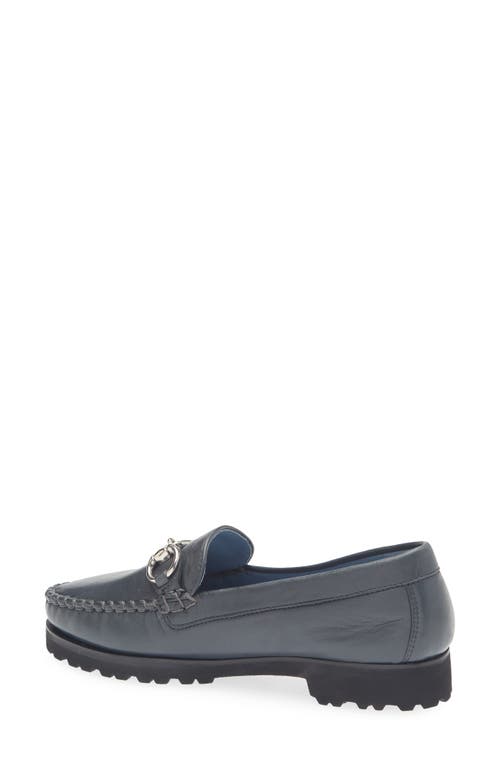 Robert Zur Soho Classic Bit Loafer In Navy