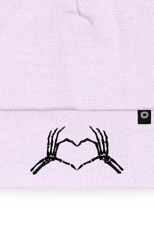 Dalix Heart Of Bones Beanie In Lavender