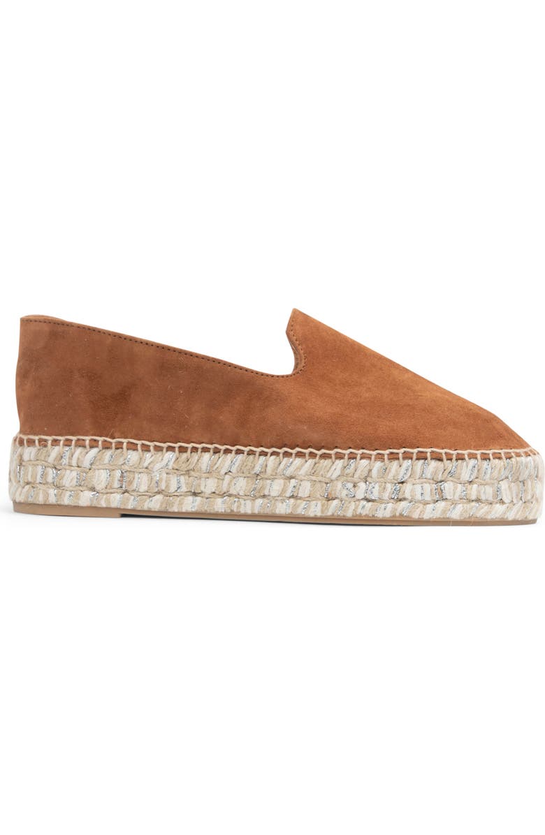 patricia green Avery Platform Epsadrille Flat, Alternate, color, Cognac Suede