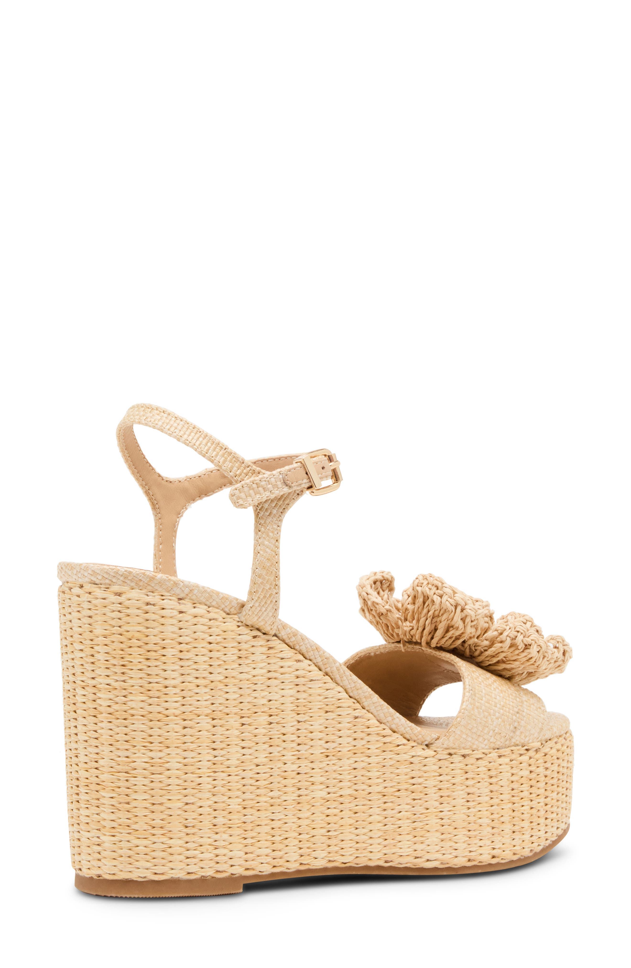 Madden Girl <p>Sasssy Platform Wedge Sandal (Women)</p>, Alternate, color, Natural Raffia