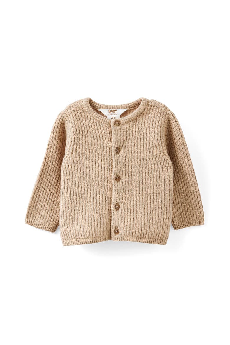 Baby Organic Blend Knit Cardigan, Main, color, Latte Cream 2026 Baby