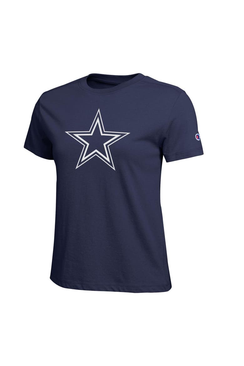 Women's Champion  Navy Dallas Cowboys Logo T-Shirt, Alternate, color, Navy