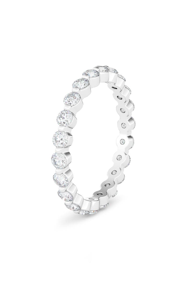 Lab Grown Diamond Single Prong Eternity Band Ring, Alternate, color, WHITE GOLD