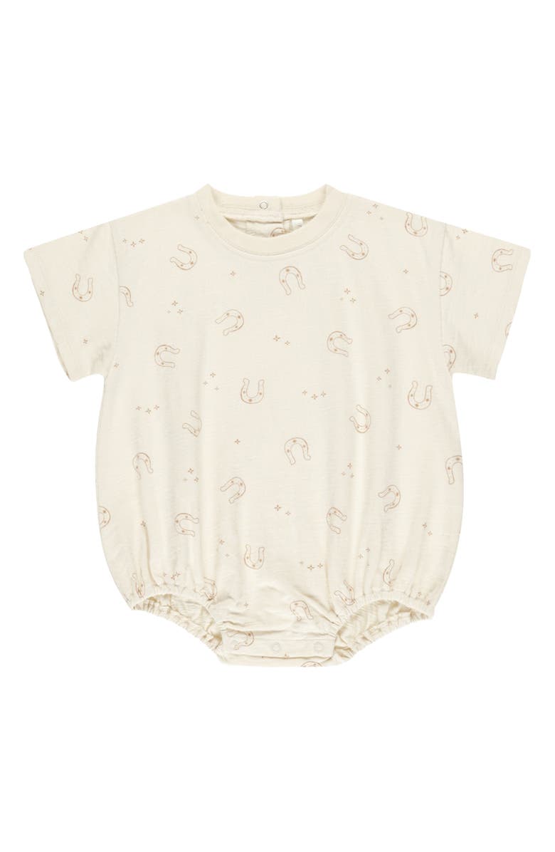 Rylee + Cru Kids' Relaxed Bubble Bodysuit, Main, color, Horseshoes