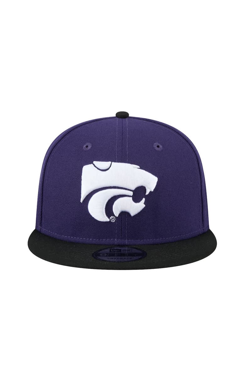 New Era Men's New Era Purple/Black Kansas State Wildcats Two-Tone 9FIFTY Snapback Hat, Alternate, color, 