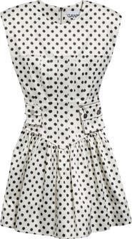 Ganni Print Dot Corset Minidress
