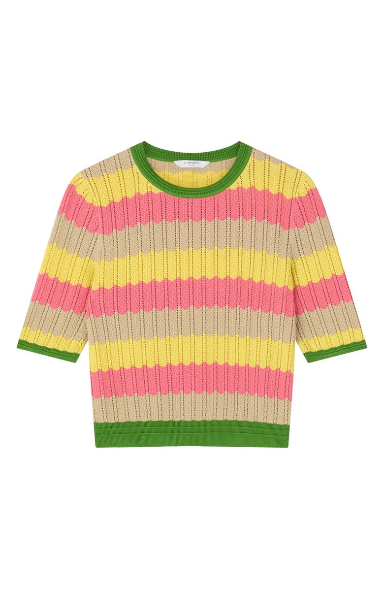 LK Bennett Cinzia Zigzag Pointelle Sweater, Main, color, 