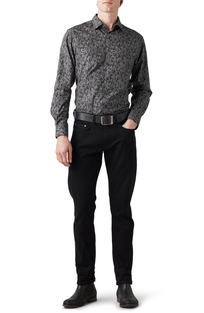 Rodd & Gunn Forest Park Trim Fit Vine Print Cotton Button-Up Shirt, Alternate, color,