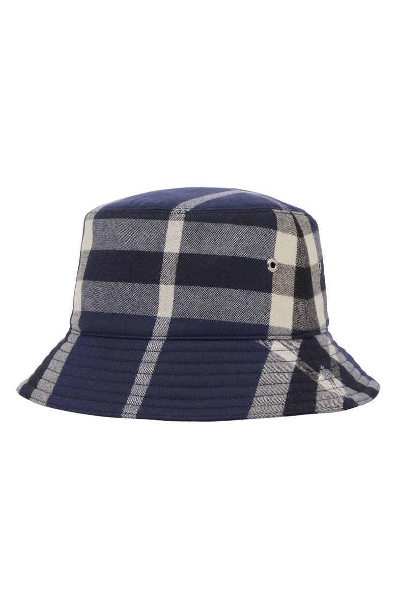 Burberry Check Wool Flannel Bucket Hat, Alternate, color,