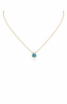 2ct. tw. Bezel Birthstone Cubic Zirconia Pendant Necklace