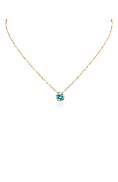 2ct. tw. Bezel Birthstone Cubic Zirconia Pendant Necklace