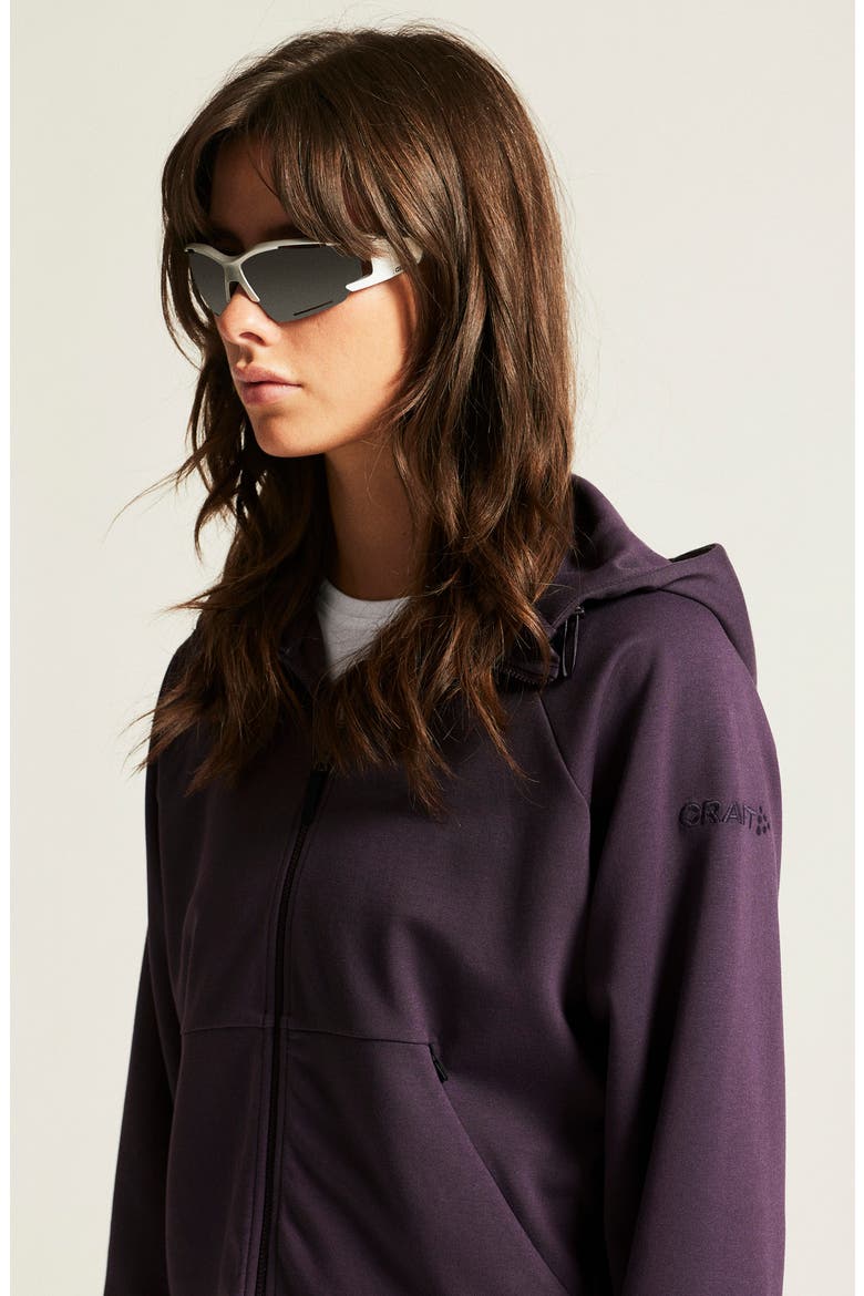 ADV Join Jersey Zip-Up Hoodie, Alternate, color, DARK PLUM