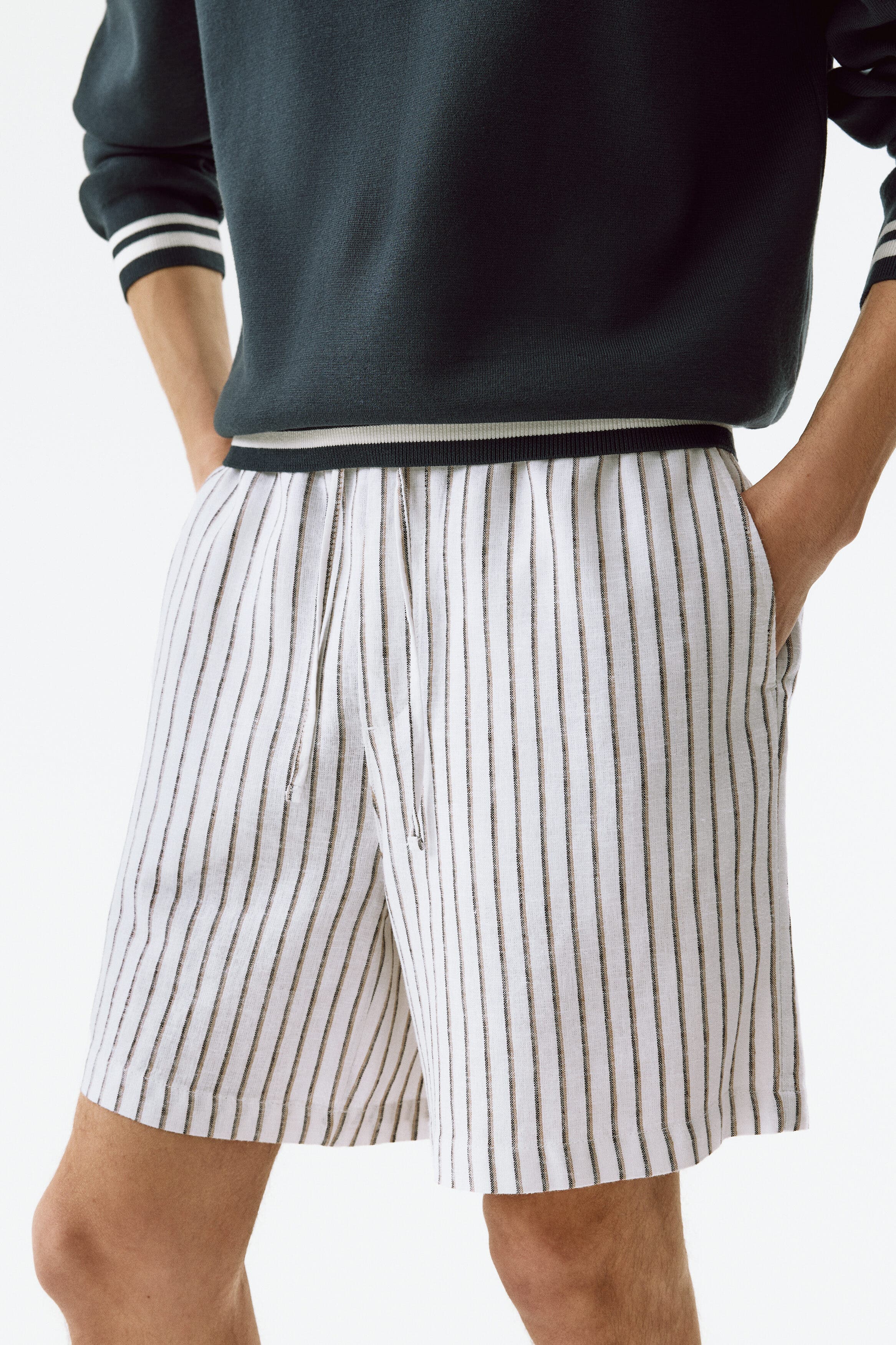 Relaxed-fit linen-blend shorts - image 4