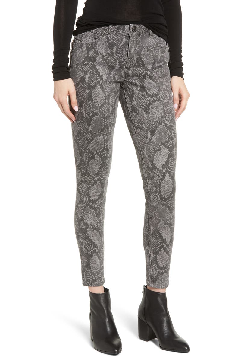 Wit & Wisdom Ab-Solution Print Side Zip Ankle Skinny Jeans, Main, color,