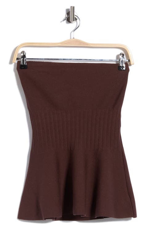 Strapless Peplum Top
