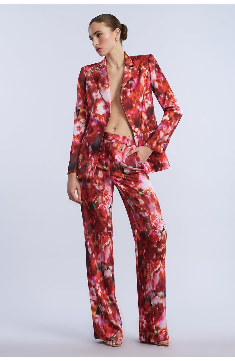 BCBGMAXAZRIA Washed Floral Blazer, Alternate, color, Washed Rose Chili Pepper Print