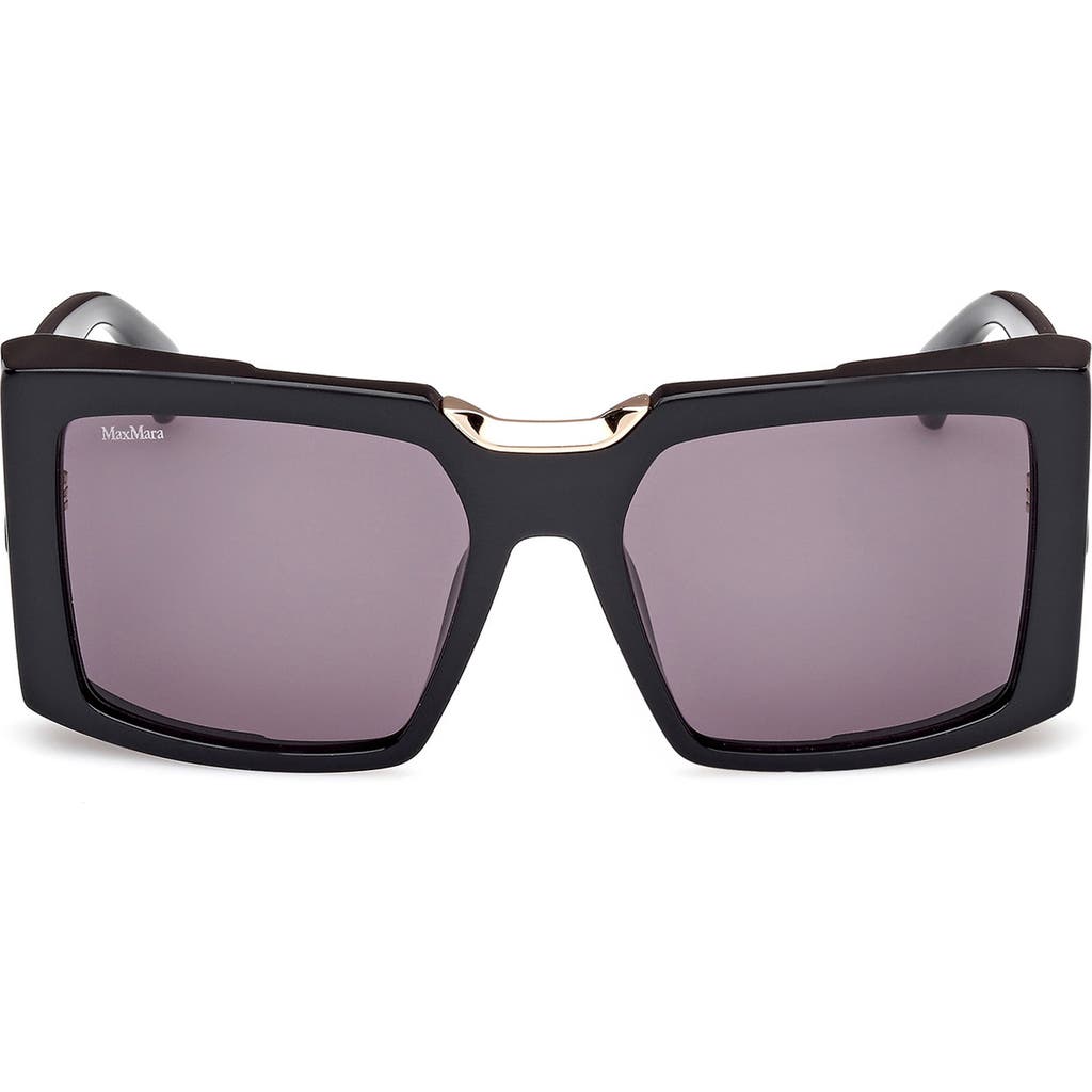 Max Mara 55mm Rectangular Sunglasses