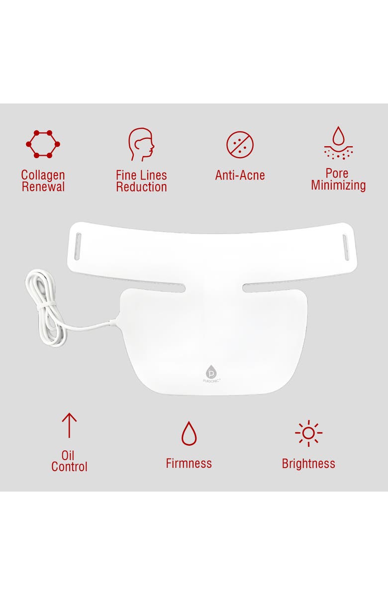 PURSONIC LED Light Therapy Neckplate Rejuvenate Your Neck & Décolleté, Alternate, color, White
