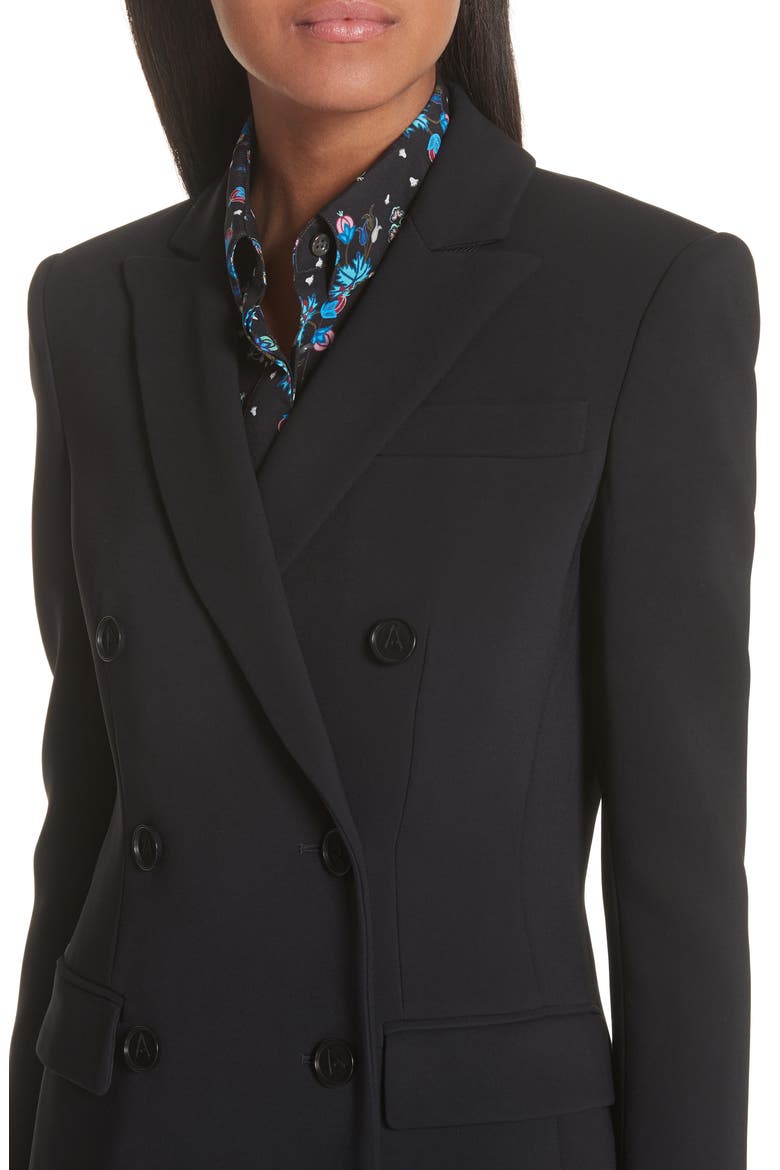 Double Breasted Blazer, Alternate, color, BLACK