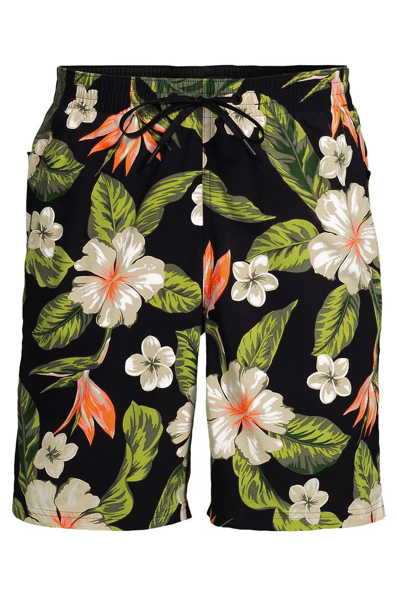9" Volley Hydroliner Swim Trunks, Alternate, color, Hibiscus Floral/Black