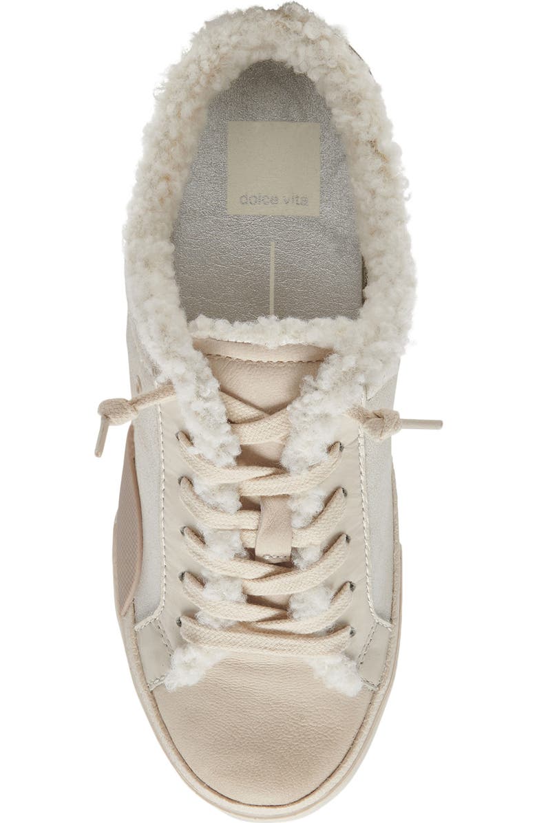 Dolce Vita Zantel Faux Shearling Lined Slip-On Sneaker, Alternate, color, Off White Crackled Leather