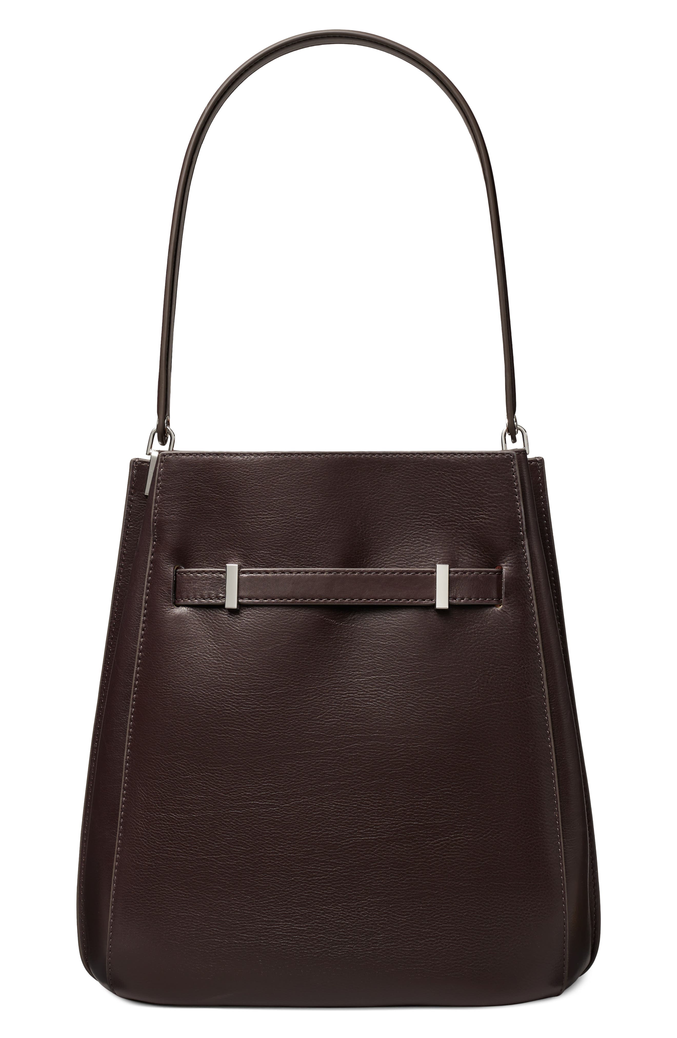 Lee Radziwill Leather Double Bucket Bag, Alternate, color, COCOA