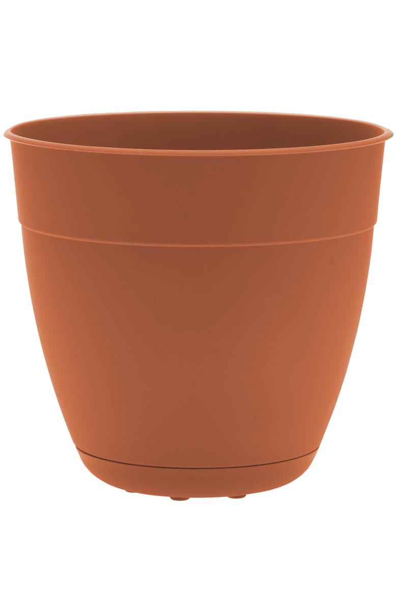 Bloem 12 Inch Dayton Planter With Saucer Tray, Terra Cotta, Main, color, Brown