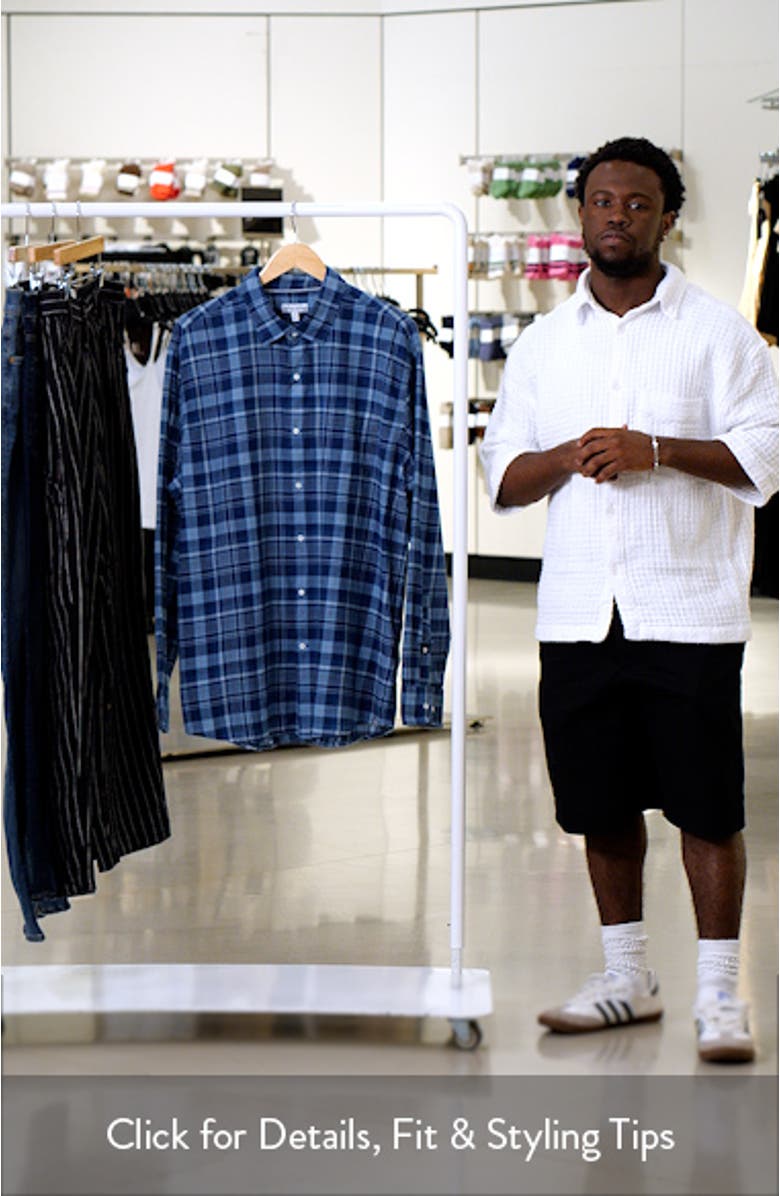 Malawi Plaid Cotton Twill Button-Up Shirt, sales video thumbnail