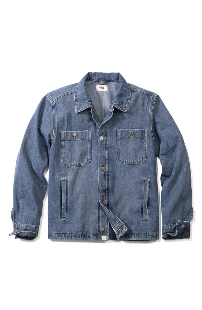 Marine Layer Patrick Denim Shirt Jacket, Alternate, color, Dark Wash