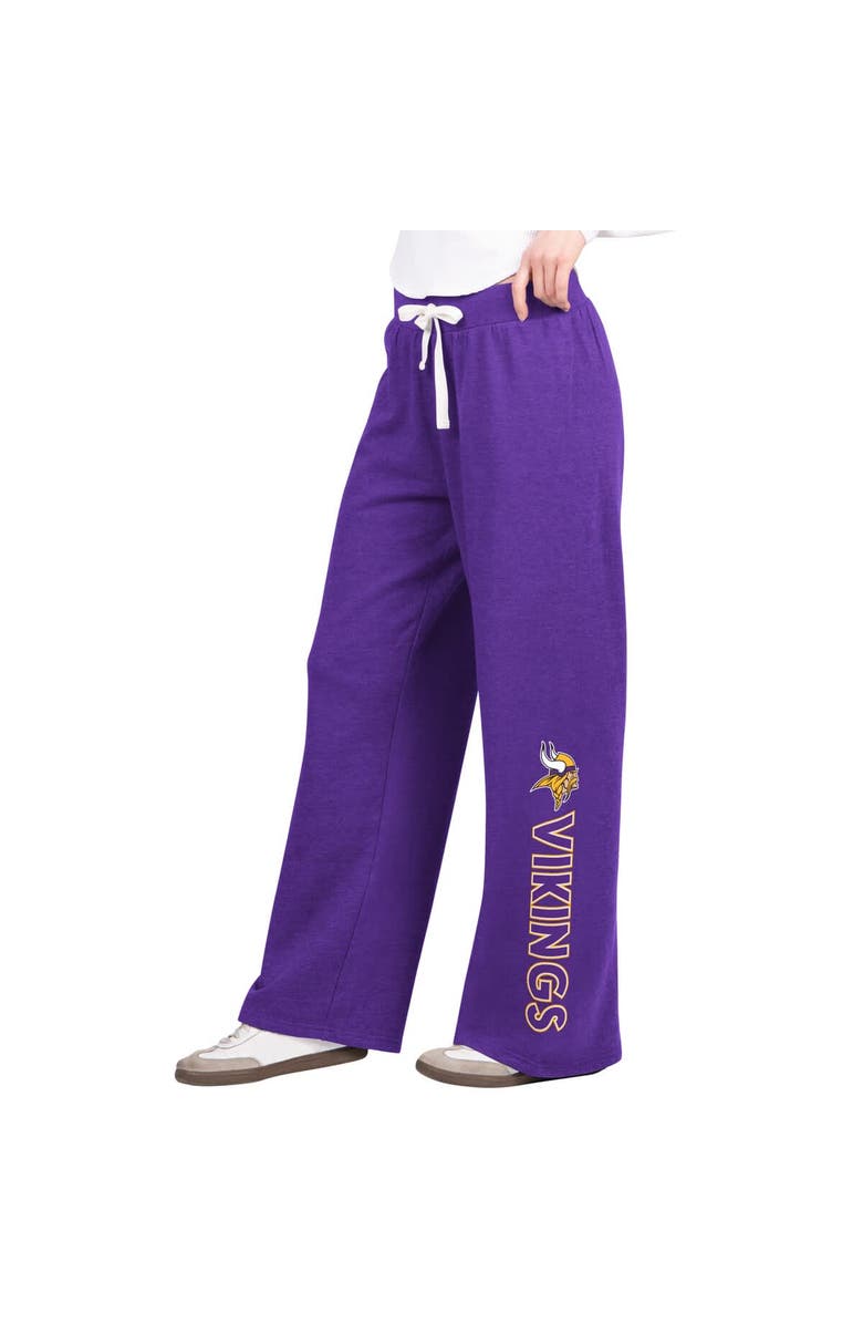G-III 4HER BY CARL BANKS Women's G-III 4Her by Carl Banks Purple Minnesota Vikings Field Wide Leg Sweatpants, Alternate, color, Purple