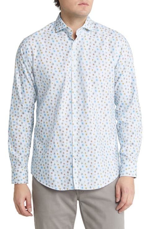 Harold Dandelion Print Button-Up Shirt