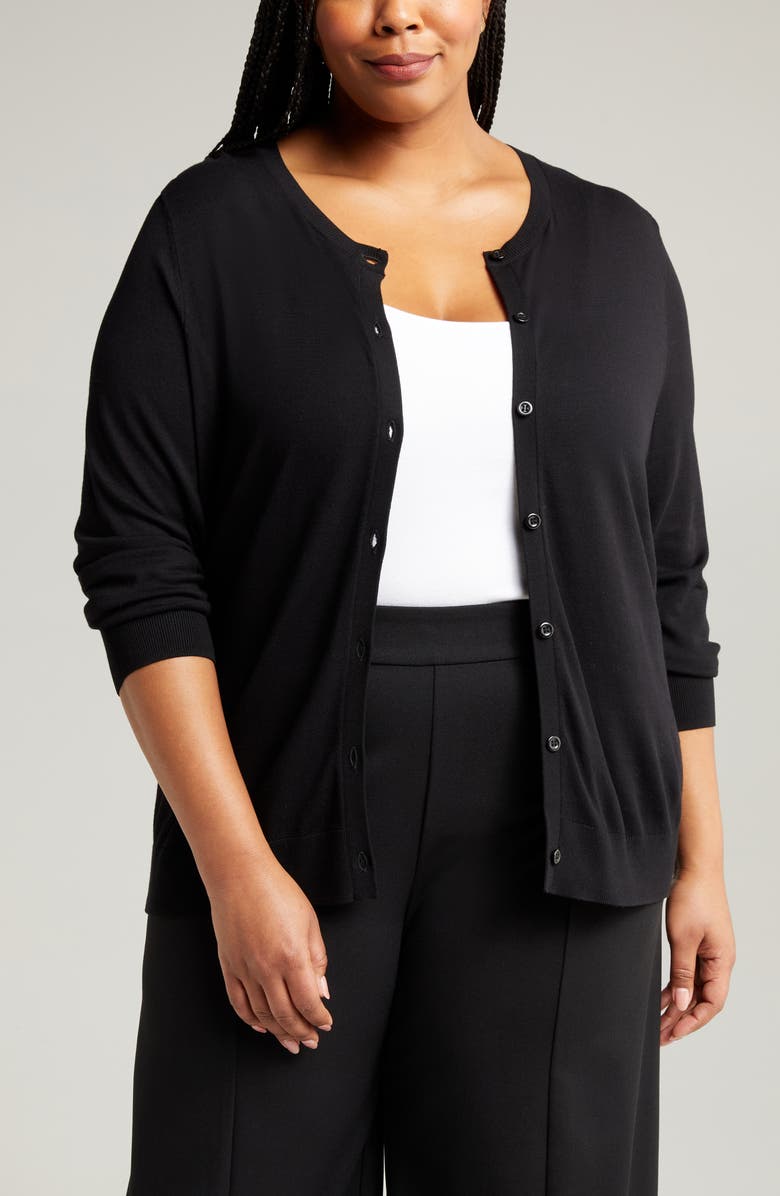 Nordstrom Crewneck Cardigan, Alternate, color,