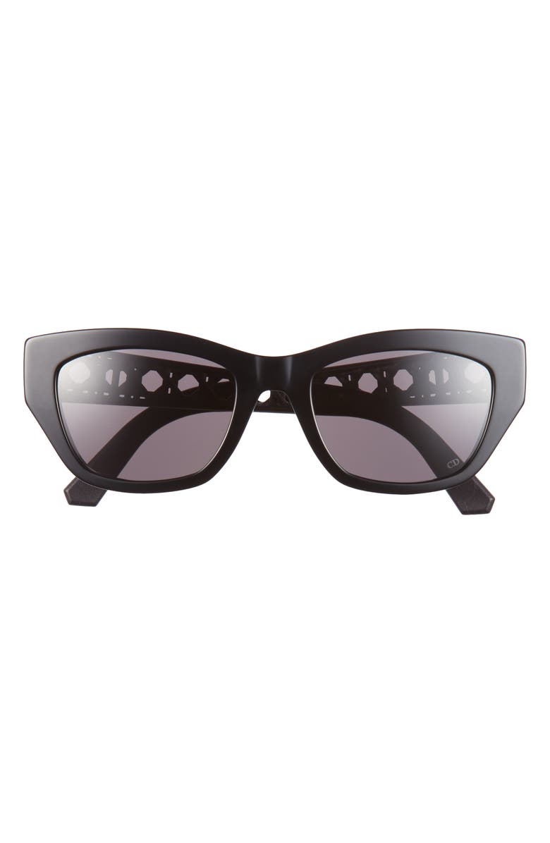 DIOR VeryDior S2I Butterfly Sunglasses, Main, color, Shiny Black / Smoke