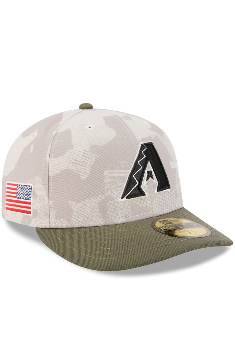 New Era Men's New Era Light Beige/Olive Arizona Diamondbacks 2025 Armed Forces Day 59FIFTY Fitted Hat, Main, color, Light Beige